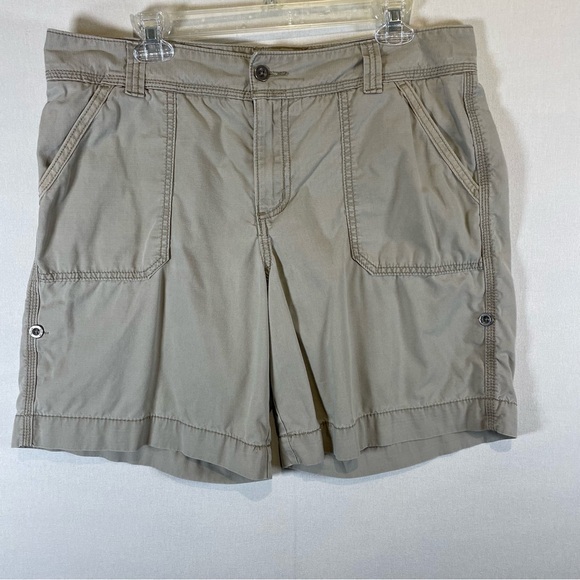 Carhartt Women’s Cargo Shorts Tan Khaki Relaxed Fit Size 14 Cotton - Picture 2 of 12